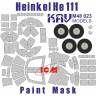 Окрасочная маска на остекление He-111, ICM. Масштаб 1:48