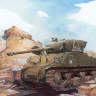 Склеиваемая пластиковая модель Танк M4A2 (76) Sherman Red Army. Масштаб 1:35