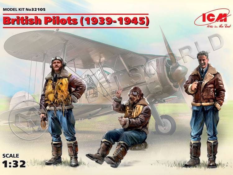Фигуры Пилоты ВВС Великобритании 1939-1945 г. Масштаб 1:32 - фото 1