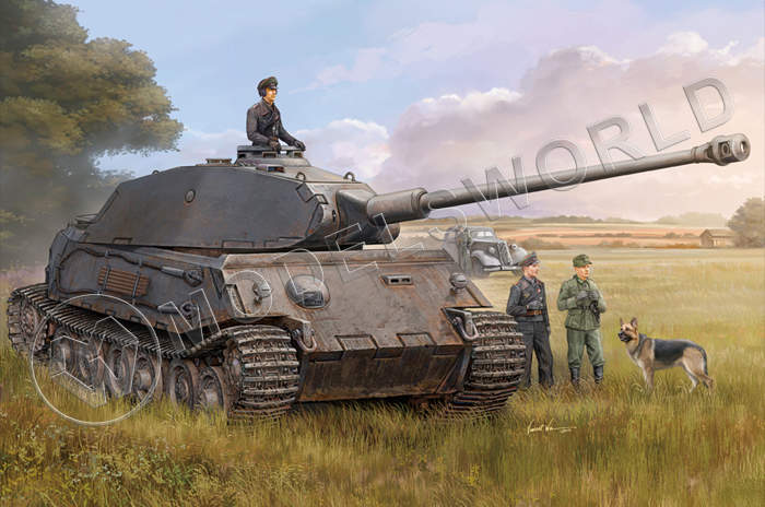 Склеиваемая пластиковая модель Немецкий танк VK4502(P) Vorne. Масштаб 1:35 - фото 1