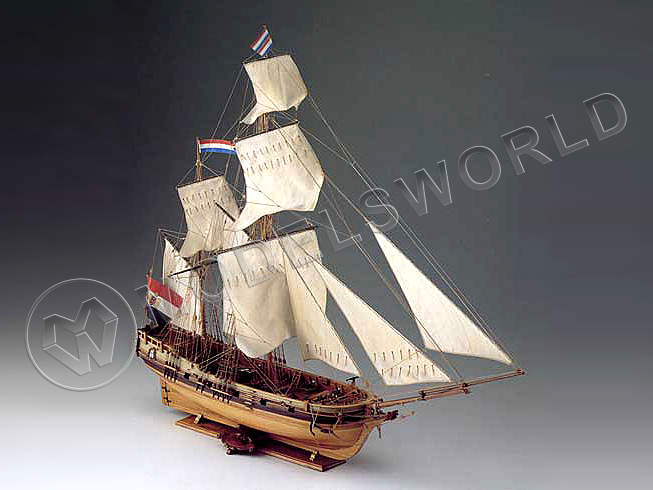Набор для постройки модели корабля DOLPHYN  голландский приватирский кеч, 1750 г. Масштаб 1:50 - фото 1