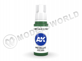Акриловая краска AK Interactive 3rd GENERATION Metallic. Emerald Metallic Green. 17 мл