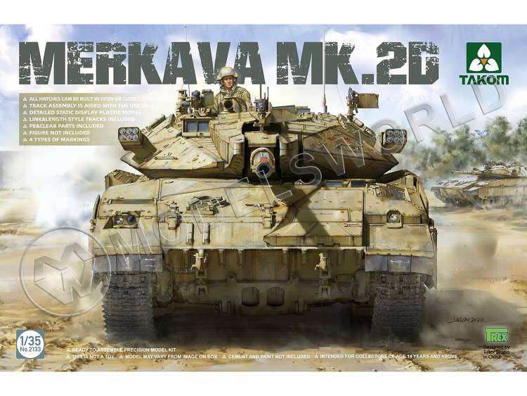 Склеиваемая пластиковая модель Израильский основной боевой танк Merkava Mk.2D. Масштаб 1:35 - фото 1