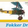 Склеиваемая пластиковая модель самолета Fokker Dr. I Масштаб 1:72