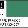 Краска на растворителе художественная MR.HOBBY C312 GREEN FS34227 (Полу-глянцевая) 10мл.