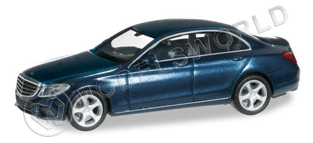 Модель автомобиля Mercedes-Benz C-Class Exclusive, синий металлик. H0 1:87 - фото 1