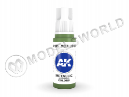 Акриловая краска AK Interactive 3rd GENERATION Metallic. Metallic Green. 17 мл