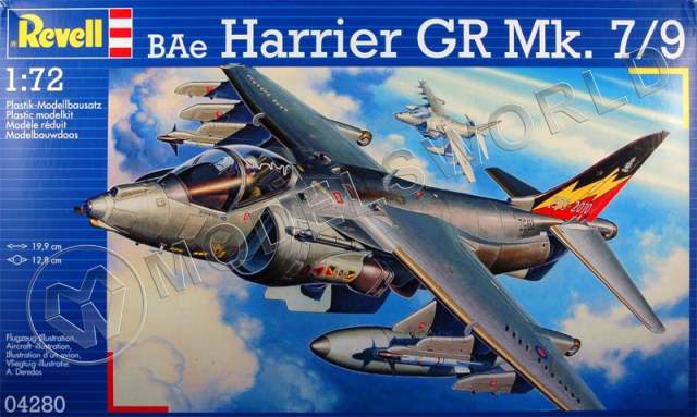Склеиваемая пластиковая модель самолета BAe Harrier GR Mk. 7. Масштаб 1:72 - фото 1