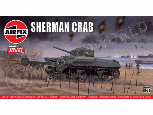 Склеиваемая пластиковая модель Американского танка Sherman Crab. Масштаб 1:76