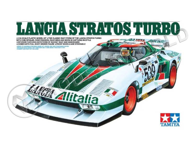 Склеиваемая пластиковая модель автомобиля Lancia Stratos Turbo. Масштаб 1:24 - фото 1