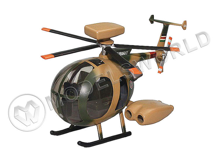 Склеиваемая пластиковая модель вертолета Hughes 500 Egg Plane. Масштаб 1:24 - фото 1