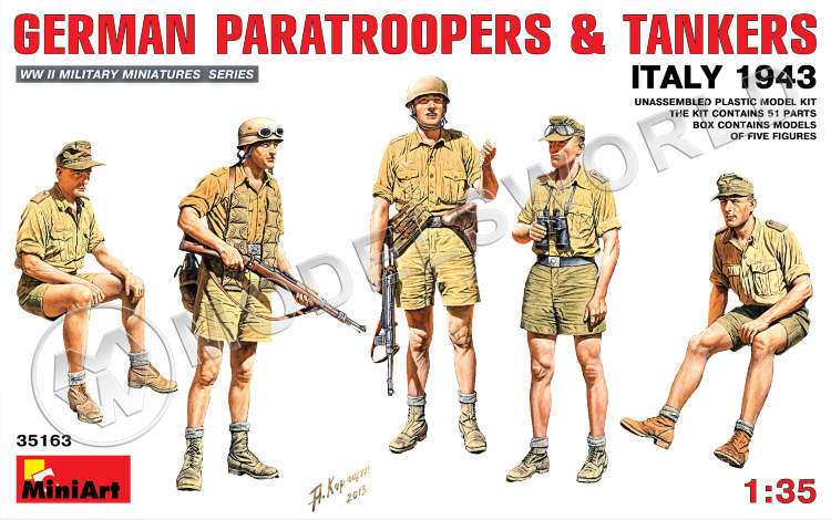 Немецкие десантники и танкисты (Италия 1943 г). Масштаб 1:35 - фото 1