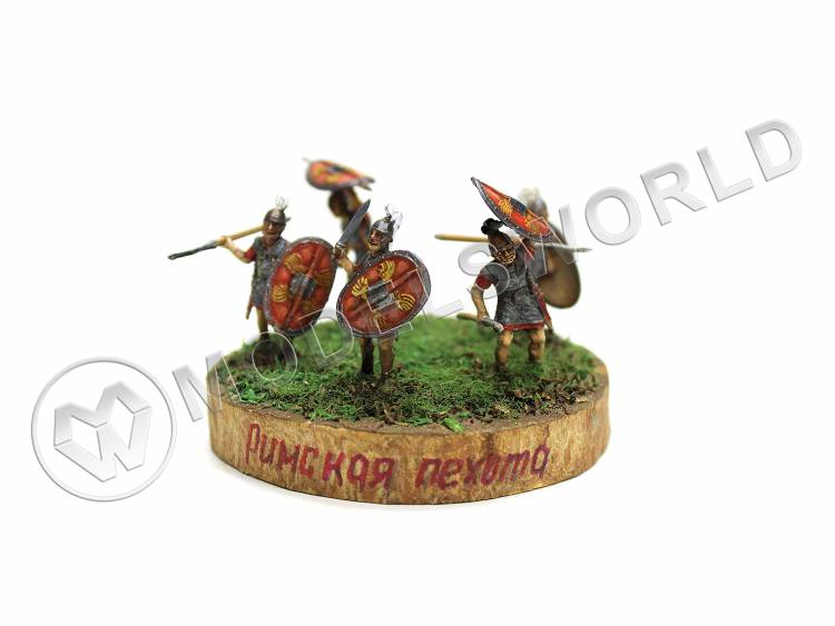 Готовая модель, миниатюра "Римская пехота" 5 фигур в масштабе 1:72 - фото 1