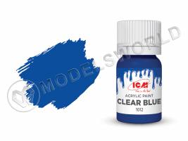 Акриловая краска ICM, цвет Ясный синий (Clear Blue), 12 мл