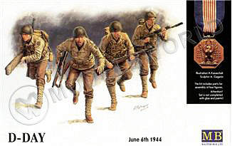 Фигуры солдат Союзников. Операция Оверлорд (D-Day) в Нормандии 6.06.1944 г. Масштаб 1:35 - фото 1