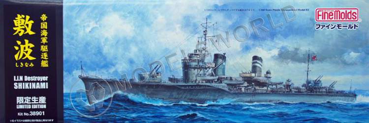 Склеиваемая пластиковая модель корабль  IJN "Special Type" Class Destroyer "Shikinami"  Limited Edition. Масштаб 1:350 - фото 1