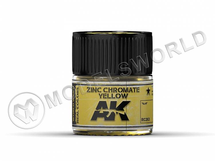 Акриловая лаковая краска AK Interactive Real Colors. Zinc Chromate Yellow. 10 мл - фото 1
