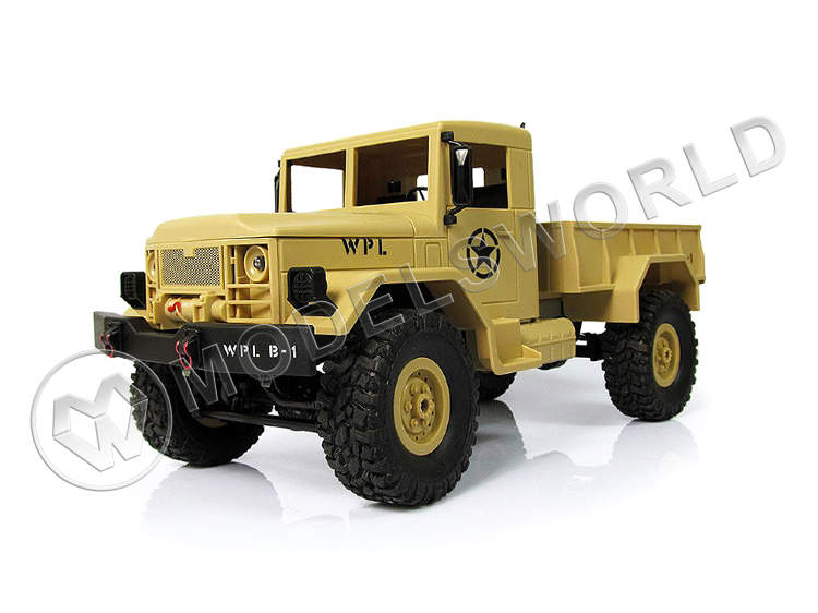 Радиоуправляемая модель WPL военный грузовик (песочный) 1/16 + акб 2.4G RTR - фото 1
