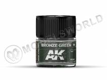 Акриловая лаковая краска AK Interactive Real Colors. Bronze Green. 10 мл