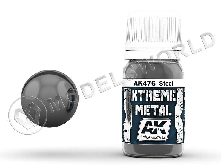 Краска AK Interactive XTREME METAL STEEL. 30 мл - фото 1
