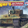 Склеиваемая пластиковая модель Немецкий танк Pz.Kpfw.VI Ausf.E Tiger I Late Production w/Zimmerit. Масштаб 1:35