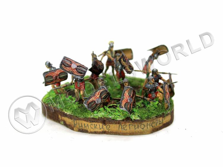 Готовая модель, миниатюра "Римские легионеры №2" 10 фигур в масштабе 1:72 - фото 1