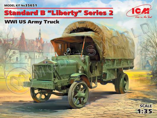 Склеиваемая пластиковая модель Standard B Liberty 2-й серии Американский грузовой автомобиль І МВ. Масштаб 1:35