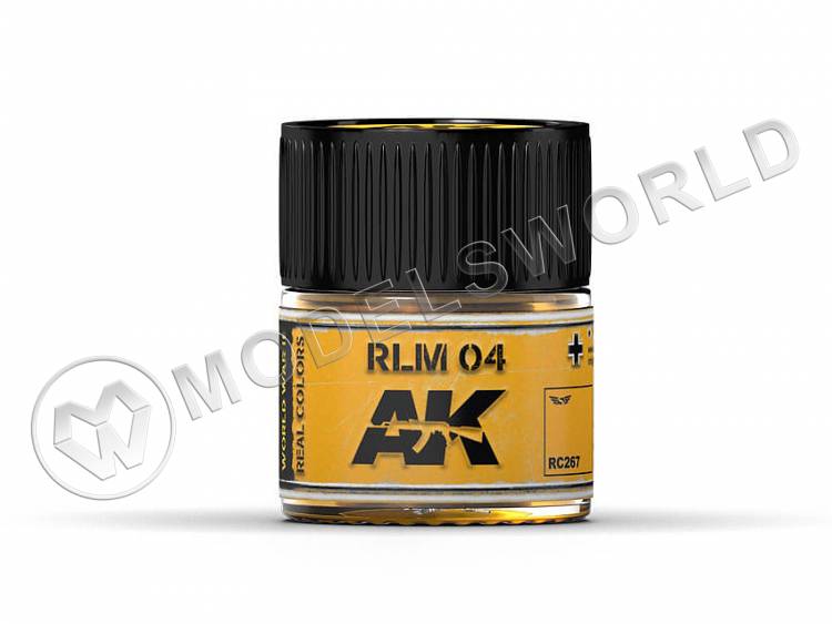 Акриловая лаковая краска AK Interactive Real Colors. RLM 04. 10 мл - фото 1