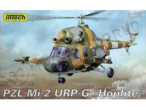Склеиваемая пластиковая модель Вертолет PZL Mi-2 URP-G Hoplite. Масштаб 1:72 - фото 1