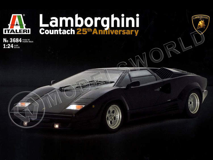 Склеиваемая пластиковая модель Автомобиль Lamborghini Countach. Масштаб 1:24 - фото 1