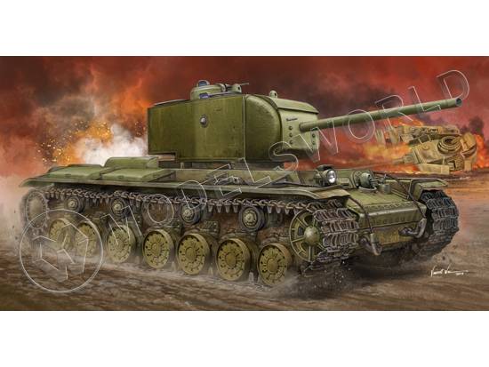 Склеиваемая пластиковая модель Советский сверх тяжелый танк КВ-220 "Русский Тигр". Масштаб 1:35 - фото 1