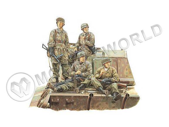 Фигуры немецкий экипаж 3rd Fallschirmjager Division (Ardennes 1944 г.). Масштаб 1:35 - фото 1