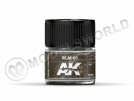 Акриловая лаковая краска AK Interactive Real Colors. RLM 61 / RAL 8019. 10 мл