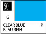 Краска на растворителе художественная MR.HOBBY С50 CLEAR BLUE (Глянцевая) 10мл. - фото 1