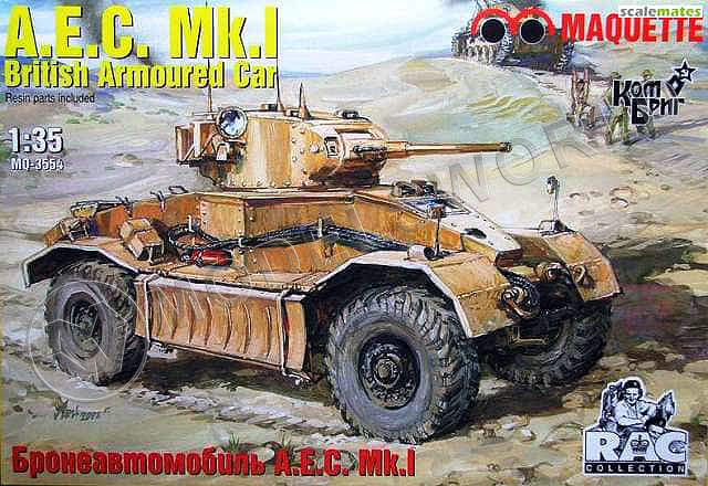 Склеиваемая пластиковая модель Бронеавтомобиль A. E. C Mk. I. Масштаб 1:35 - фото 1