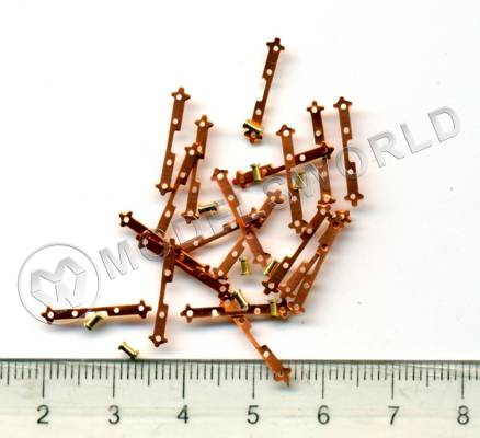 Петля для пушечного порта, медь, 7 мм, 10 пар