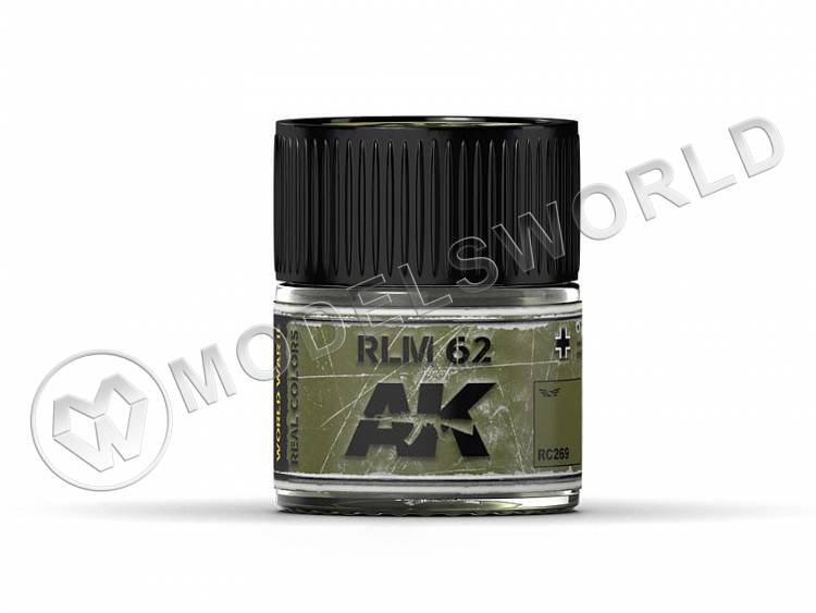 Акриловая лаковая краска AK Interactive Real Colors. RLM 62. 10 мл - фото 1