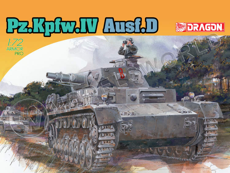 Склеиваемая пластиковая модель Немецкий танк Pz.Kpfw.IV Ausf.D. Масштаб 1:72 - фото 1