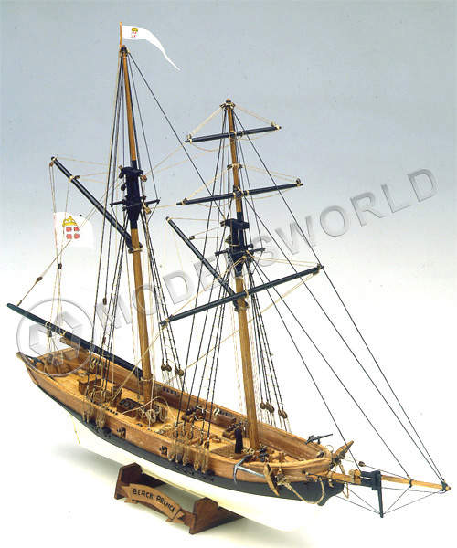 Набор для постройки модели корабля BLACK PRICE приватирская шхуна, 1775 г. Масштаб 1:64 - фото 1
