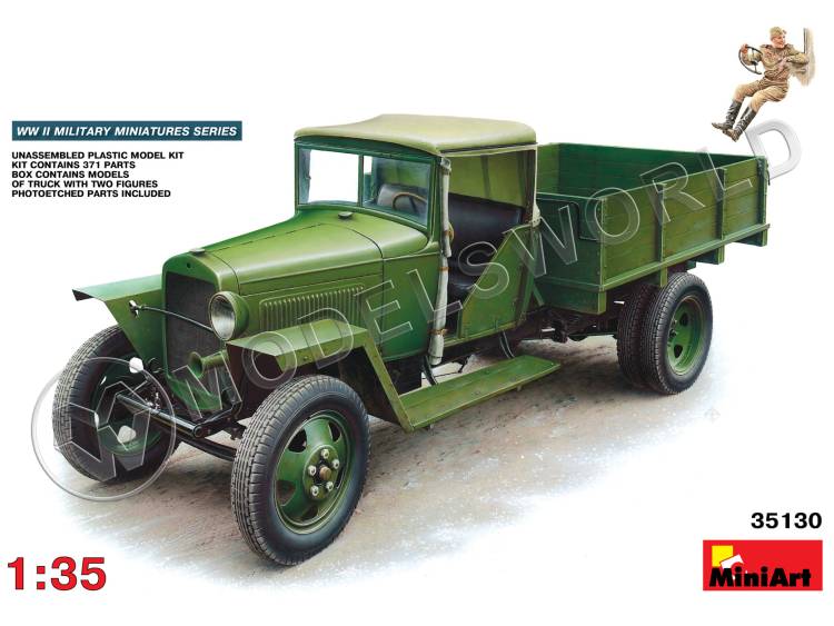 Склеиваемая пластиковая модель Советский грузовик ММ, модель 1941 г. Масштаб 1:35 - фото 1