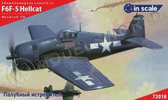 Пластиковая модель Grumman F6F-5 Hellcat - палубный истребитель, US Navy Масштаб 1:72