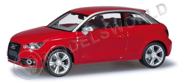 Модель автомобиля Audi A1, красный. H0 1:87