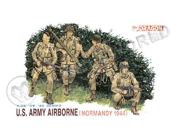 Фигуры солдат Американский военный десант, Нормандия 1944 г. Масштаб 1:35 - фото 1