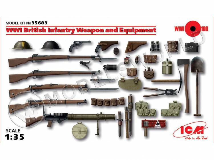 Оружие и снаряжение пехоты Великобритании I МВ. Масштаб 1:35 - фото 1