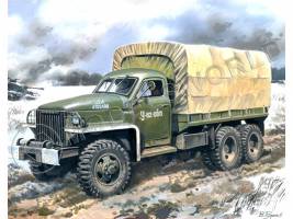 Склеиваемая пластиковая модель Studebaker US6 U4 с тентом, лебедкой. Масштаб 1:35