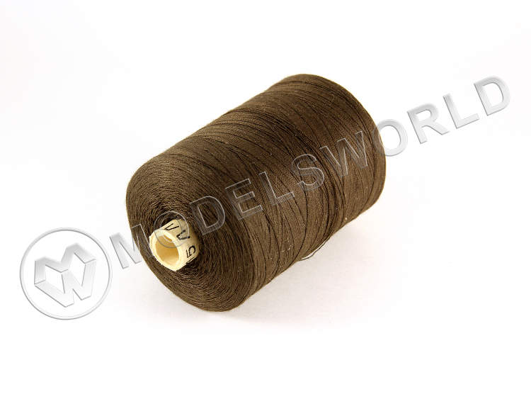 Армированные нитки, 45ЛЛ, 2500м, 100% п/э, коричневые - фото 1