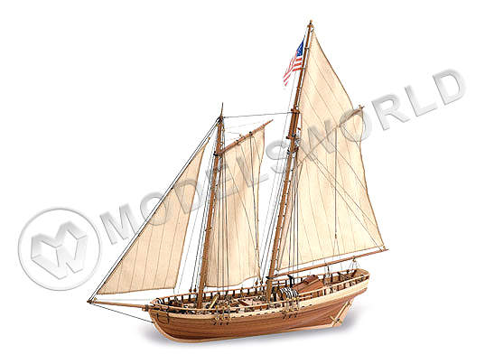 Набор для постройки модели корабля VIRGINIA американская военная шхуна. Масштаб 1:41 - фото 1