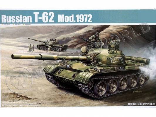 Склеиваемая пластиковая модель Советский танк T-62, обр.1972 г. Масштаб 1:35