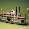 Набор для постройки модели корабля MISSISSIPPI RIVERBOAT Американский речной пароход. Масштаб 1:50
