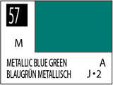 Краска на растворителе художественная MR.HOBBY С57 METALLIC BLUE GREEN (Металлик) 10мл. - фото 1